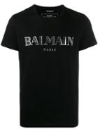 Balmain Metallic Finish Logo T-shirt - Black
