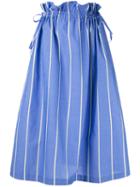 Skirt With Dopuble Coulisse - Women - Cotton - M, Blue, Cotton, Cristaseya