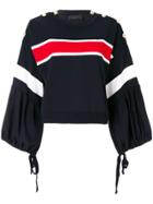 Lédition Knitted Crew Neck Sweater - Blue