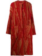 Uma Wang Oversized Wool Blend Coat - Red