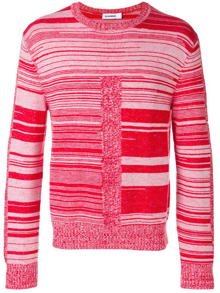 Jil Sander Striped Knit Jumper - Red