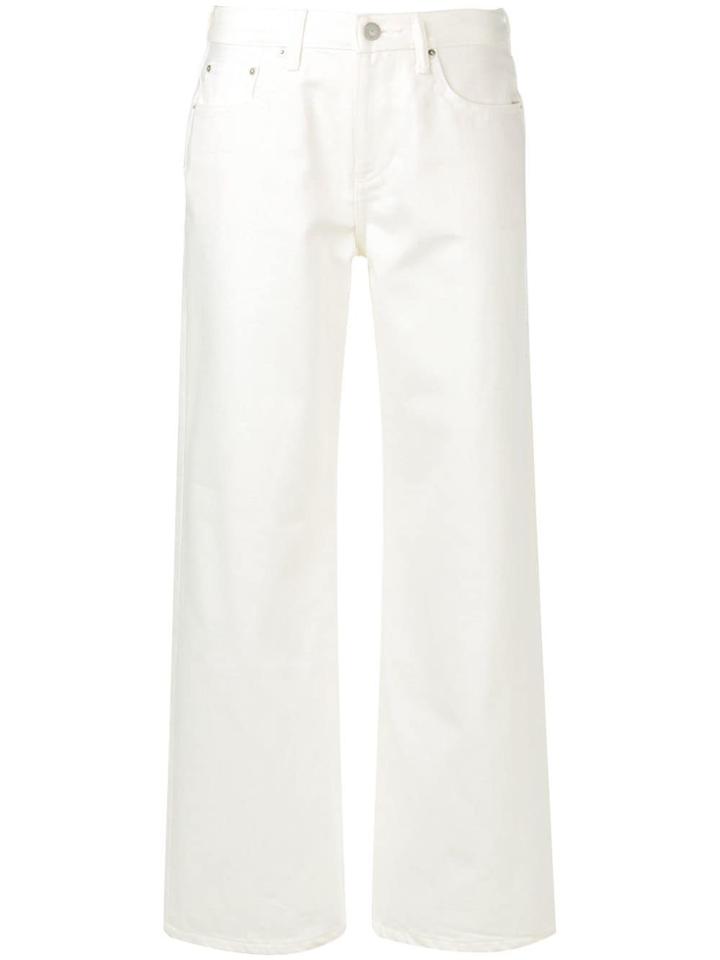 John Elliott Cropped Wide Leg Jeans - Neutrals