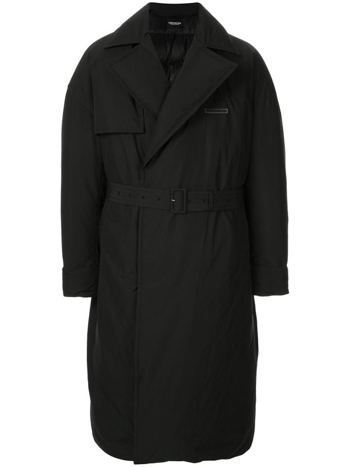 Christian Dada Down Trench Coat - Black
