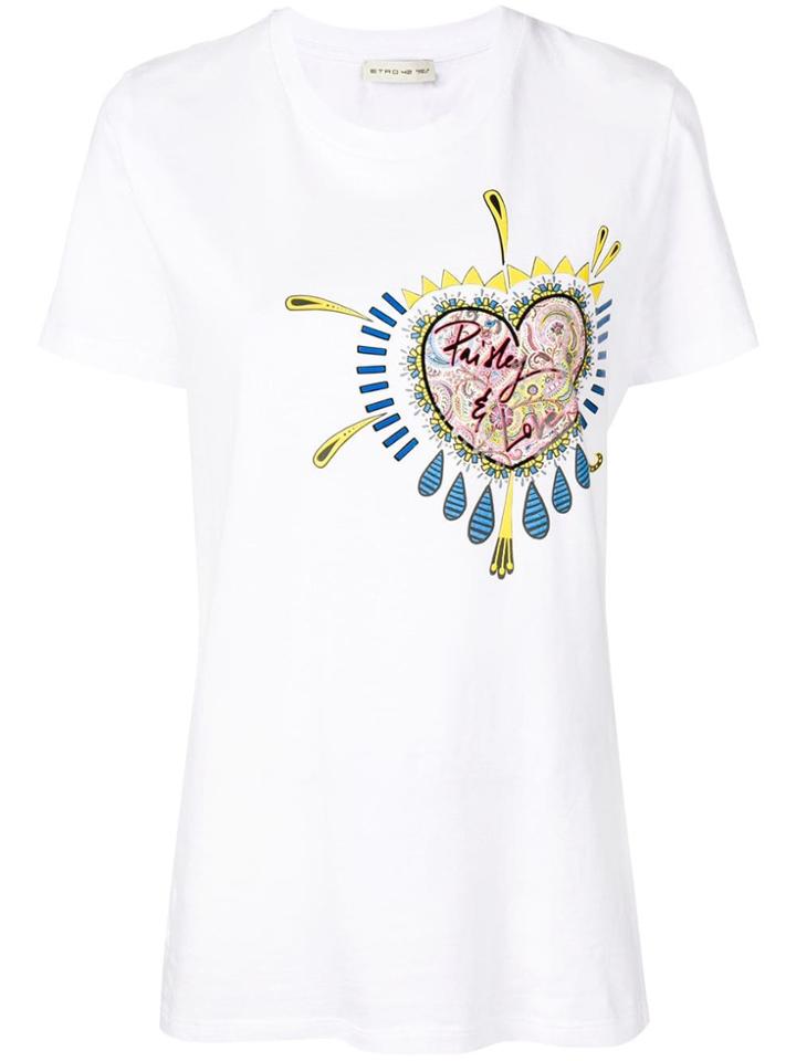 Etro Paisley & Love T-shirt - White