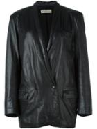 Versace Vintage Leather Jacket, Women's, Size: 48, Black