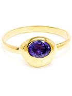Natasha Collis 18k Gold And Purple Sapphire Nugget Ring