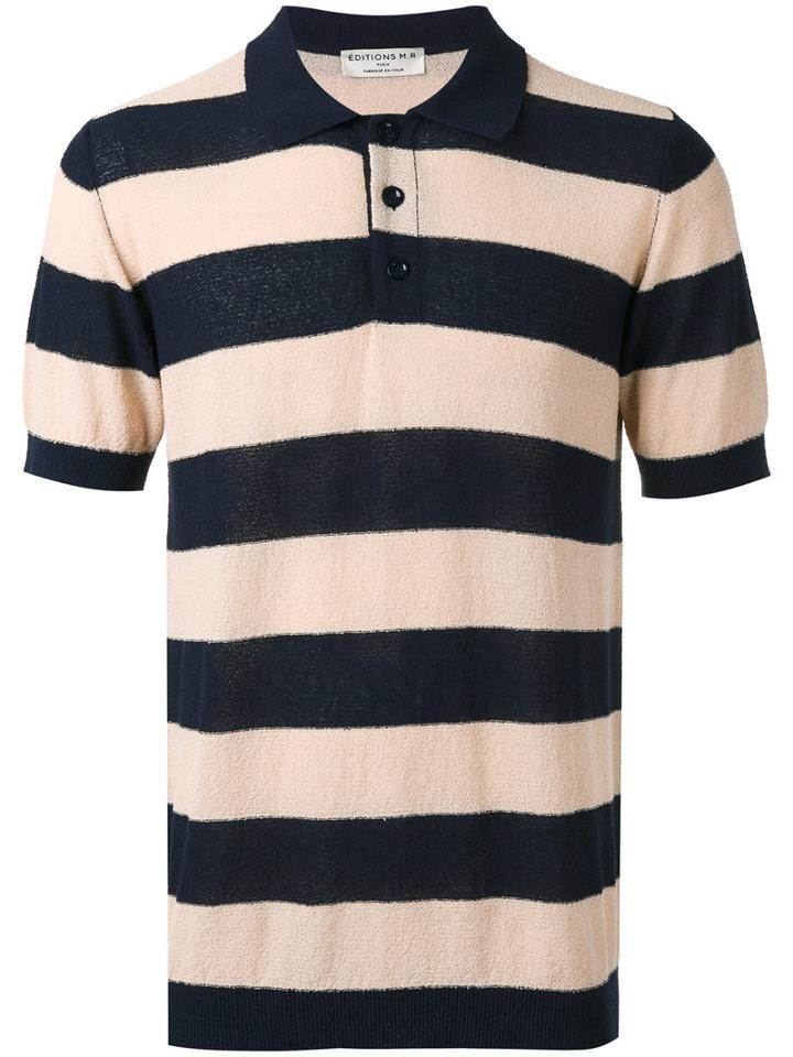 Éditions M.r - Riviera Polo Shirt - Men - Cotton/nylon - M, Pink/purple, Cotton/nylon