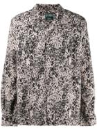 Gitman Vintage Polar Leopard Print Camp Shirt - Neutrals