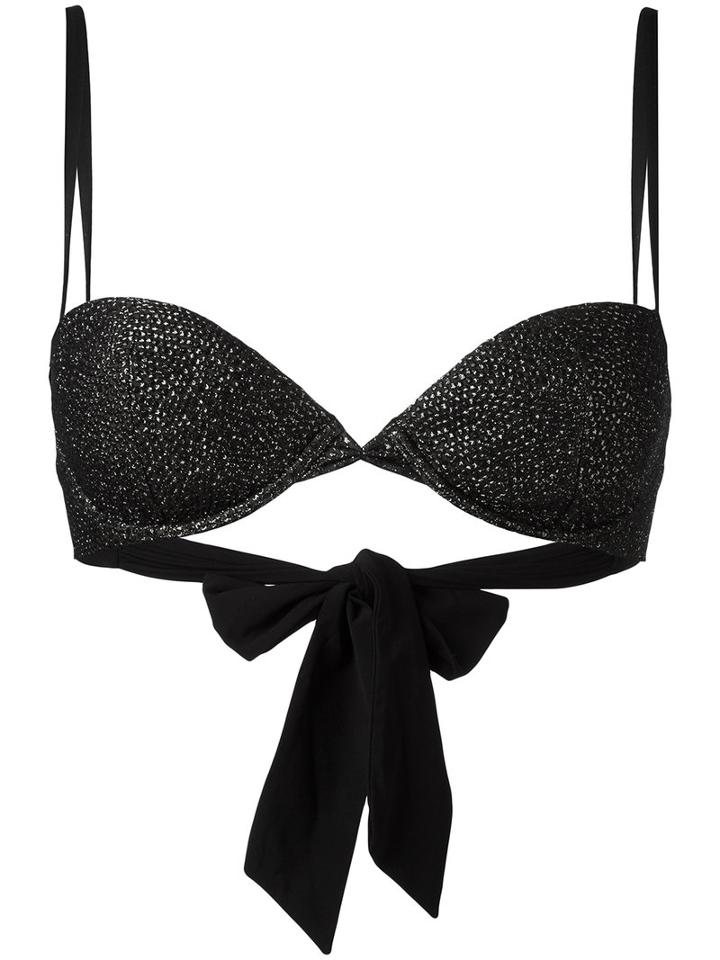 Carine Gilson Push-up Bikini Top, Women's, Size: Small, Black, Polyamide/spandex/elastane