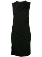 Saint Laurent Draped Sleeveless Mini Dress - Black