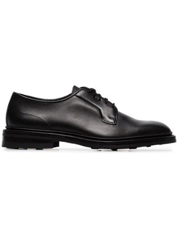 Trickers X Browns Black Derby Leather Shoes