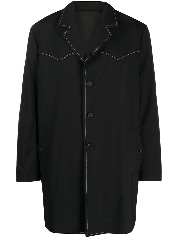 Ernest W. Baker Western Style Overcoat - Black