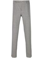 Berwich Micro Check Trousers - Brown