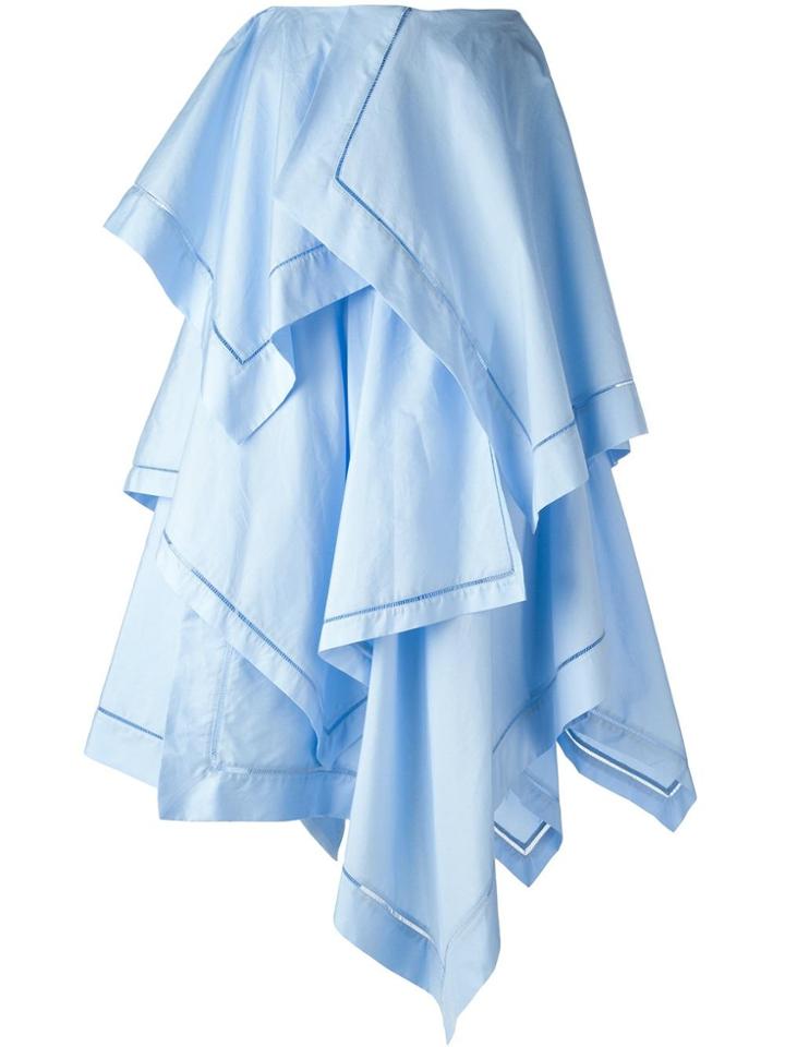 Jw Anderson Paneled Layer Maxi Skirt - Blue