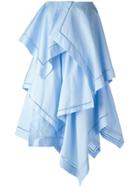Jw Anderson Paneled Layer Maxi Skirt - Blue