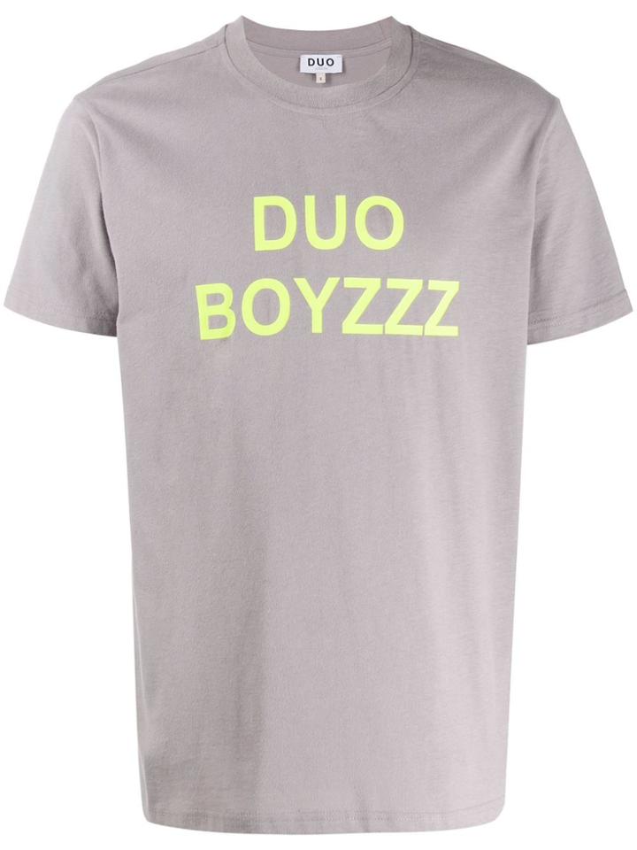 Duo Duo Bouzzz Print T-shirt - Grey