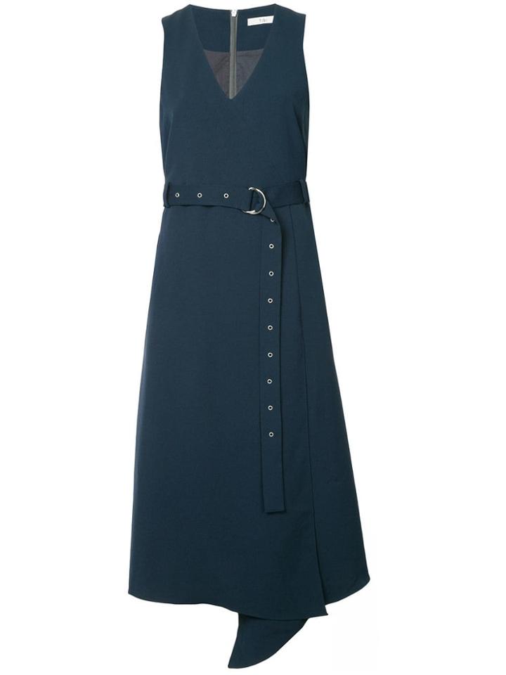 Tibi V-neck Wrap Dress - Blue