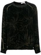 Chloé Embroidered Floral Blouse - Black