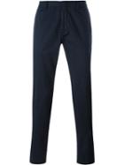 Z Zegna Straight Fit Chinos, Men's, Size: 50, Blue, Cotton/spandex/elastane