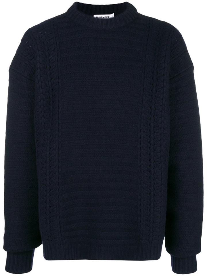 Jil Sander Chunky Knit Jumper - Blue