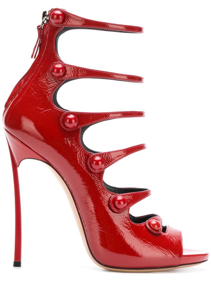 Casadei Open-toe Strappy Pumps - Red
