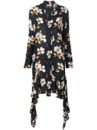 Marni Floral Print Dress, Women's, Size: 42, Black, Silk