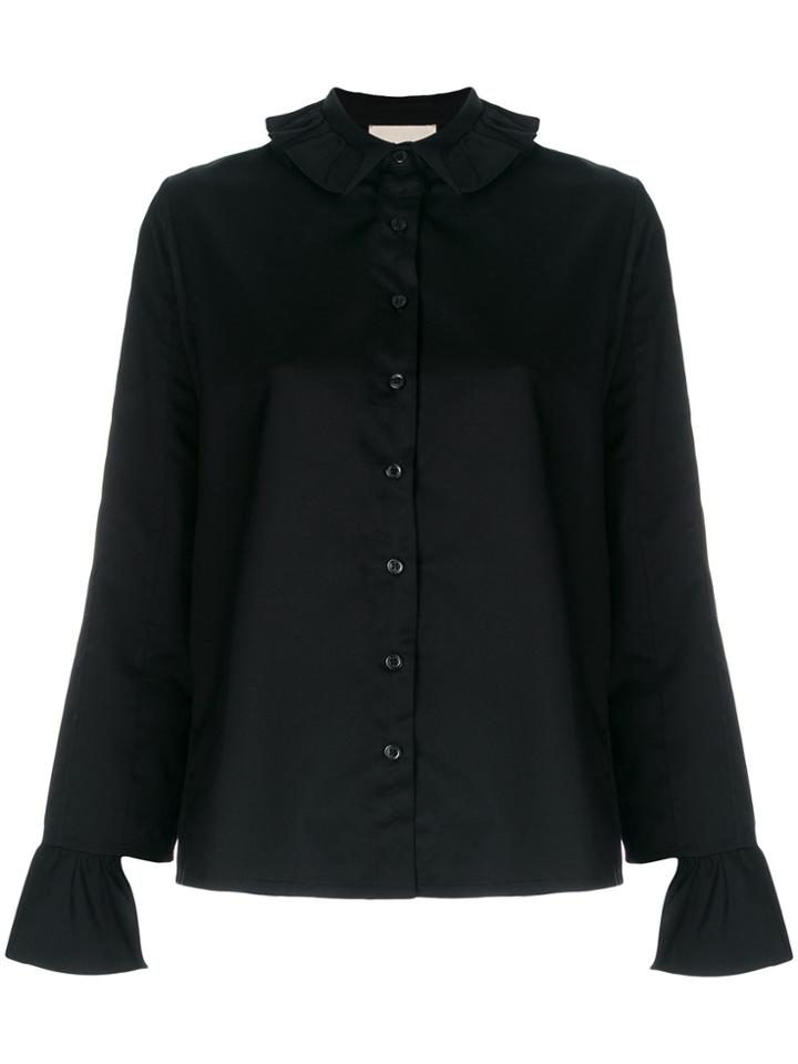Elaidi Frill Trimmed Shirt - Black