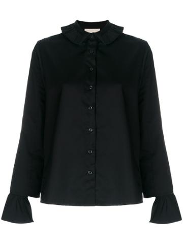 Elaidi Frill Trimmed Shirt - Black