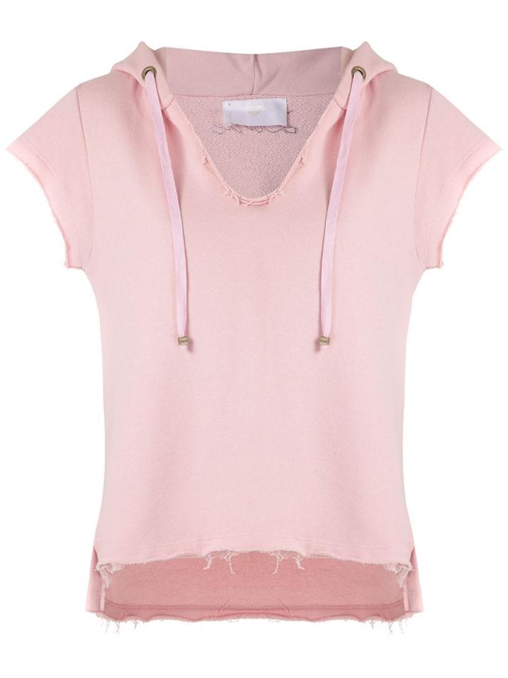 Andrea Bogosian Short-sleeved Hoodie - Pink