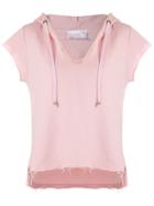 Andrea Bogosian Short-sleeved Hoodie - Pink