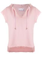 Andrea Bogosian Short-sleeved Hoodie - Pink