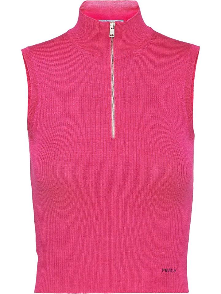 Prada Wool And Silk Top - Pink