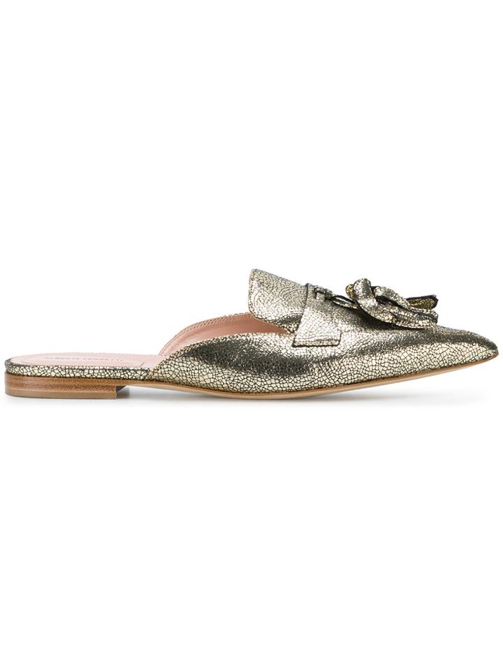 Alberta Ferretti Mia Mules - Metallic