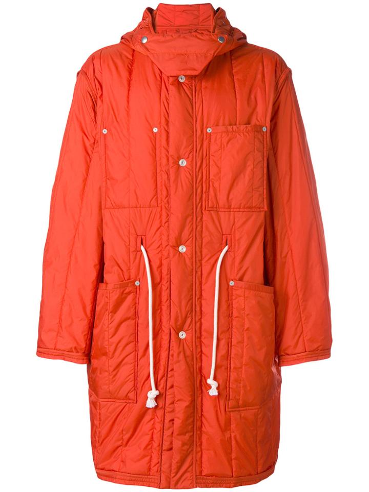 Maison Margiela Loose Fitted Parka Coat - Yellow & Orange
