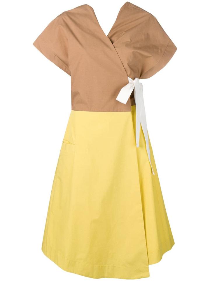 Tela Frolla Wrap Dress - Yellow