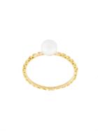 Wouters & Hendrix Gold Pearl And Chain Ring - Metallic