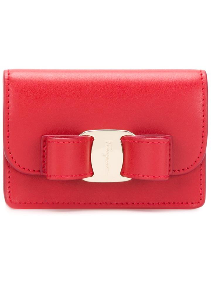 Salvatore Ferragamo Vara Bow Cardholder - Red