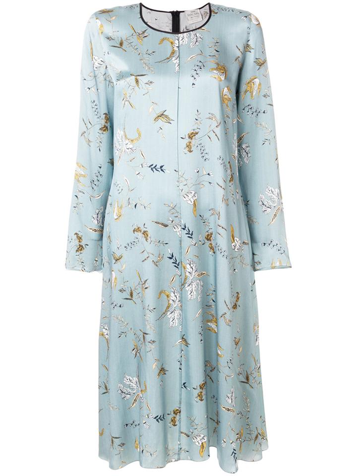 Forte Forte Floral Print Midi Dress - Blue