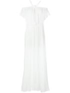 Jay Ahr Rope Detail Evening Dress, Women's, Size: 34, White, Silk/nylon