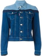 Dsquared2 'liza' Panelled Denim Jacket, Women's, Size: 40, Blue, Cotton/spandex/elastane