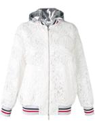 Moncler Gamme Rouge Embroidered Hooded Jacket - White