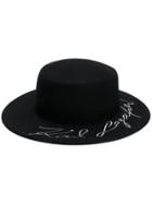 Karl Lagerfeld Logo Embroidered Hat - Black