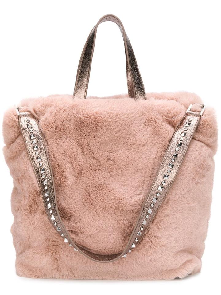 Ash Fuzzy Shoulder Bag - Pink & Purple