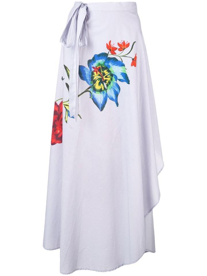 Onia Floral Amanda Wrap Skirt - Purple
