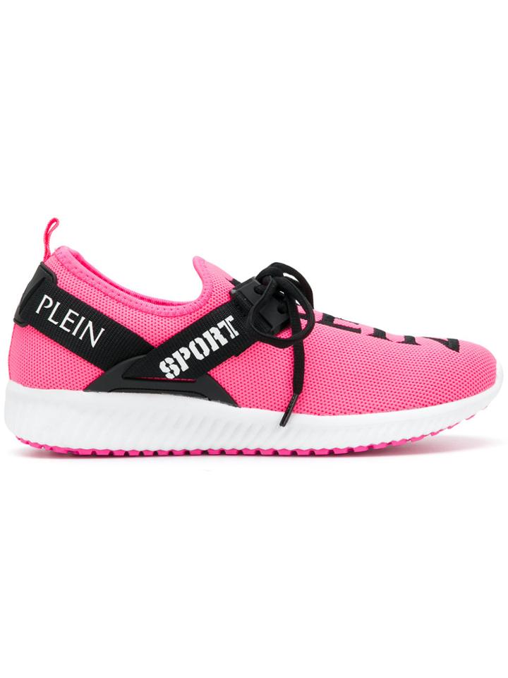Plein Sport Branded Low-top Sneakers - Pink & Purple