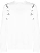 Neil Barrett Military Cross Detail Sweatshirt - White