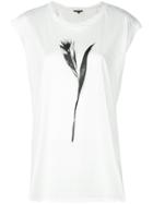 Ann Demeulemeester Flower Print T-shirt - White