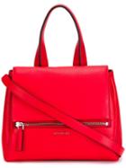 Givenchy Small Pandora Pure Tote, Women's, Red, Calf Leather