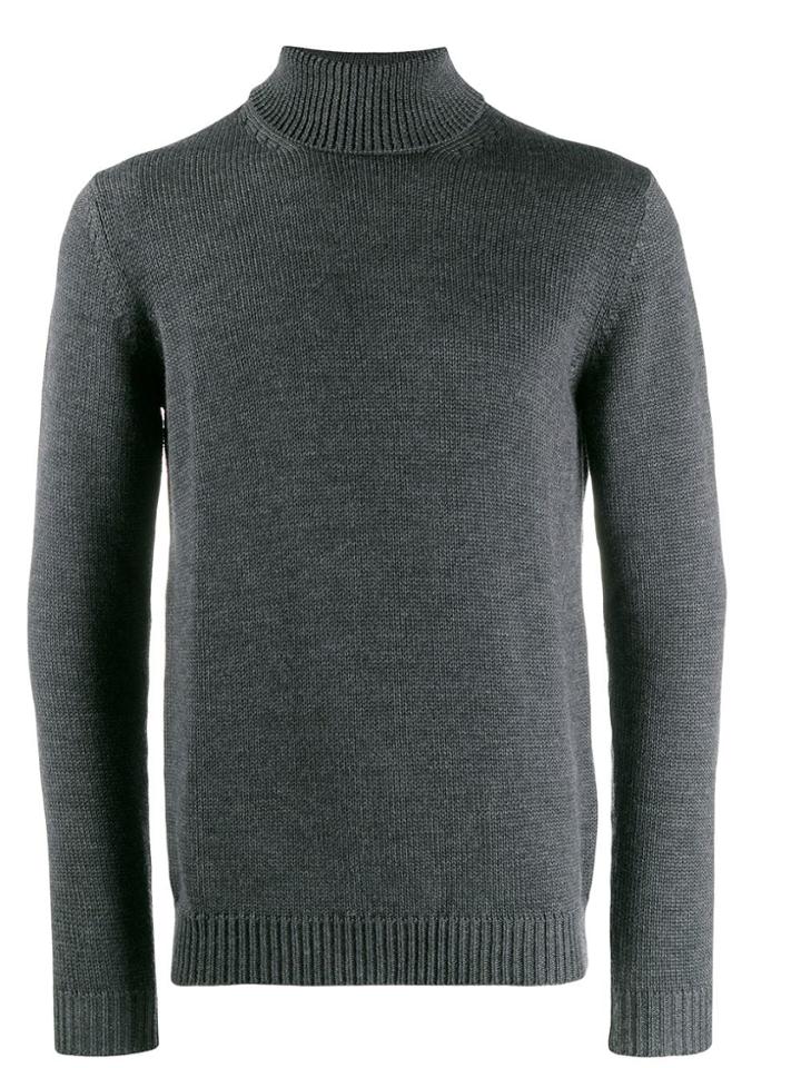 Roberto Collina Turtleneck Fine Knit Jumper - Grey