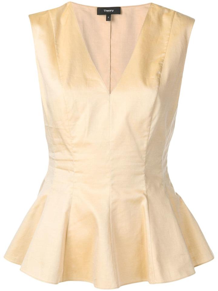Theory Pleated Top - Neutrals